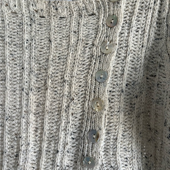 Princess Polly Lenker Knit Split Front Jumper in Grey Offset Button Cardigan NWT - Picture 11 of 14